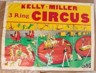 Vintage Circus Poster Children’s room Colorful Graphic Wall Art