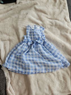 Carters cute baby girl blue dress for 9months