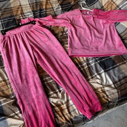 Pink Plush Lounge Set Size S