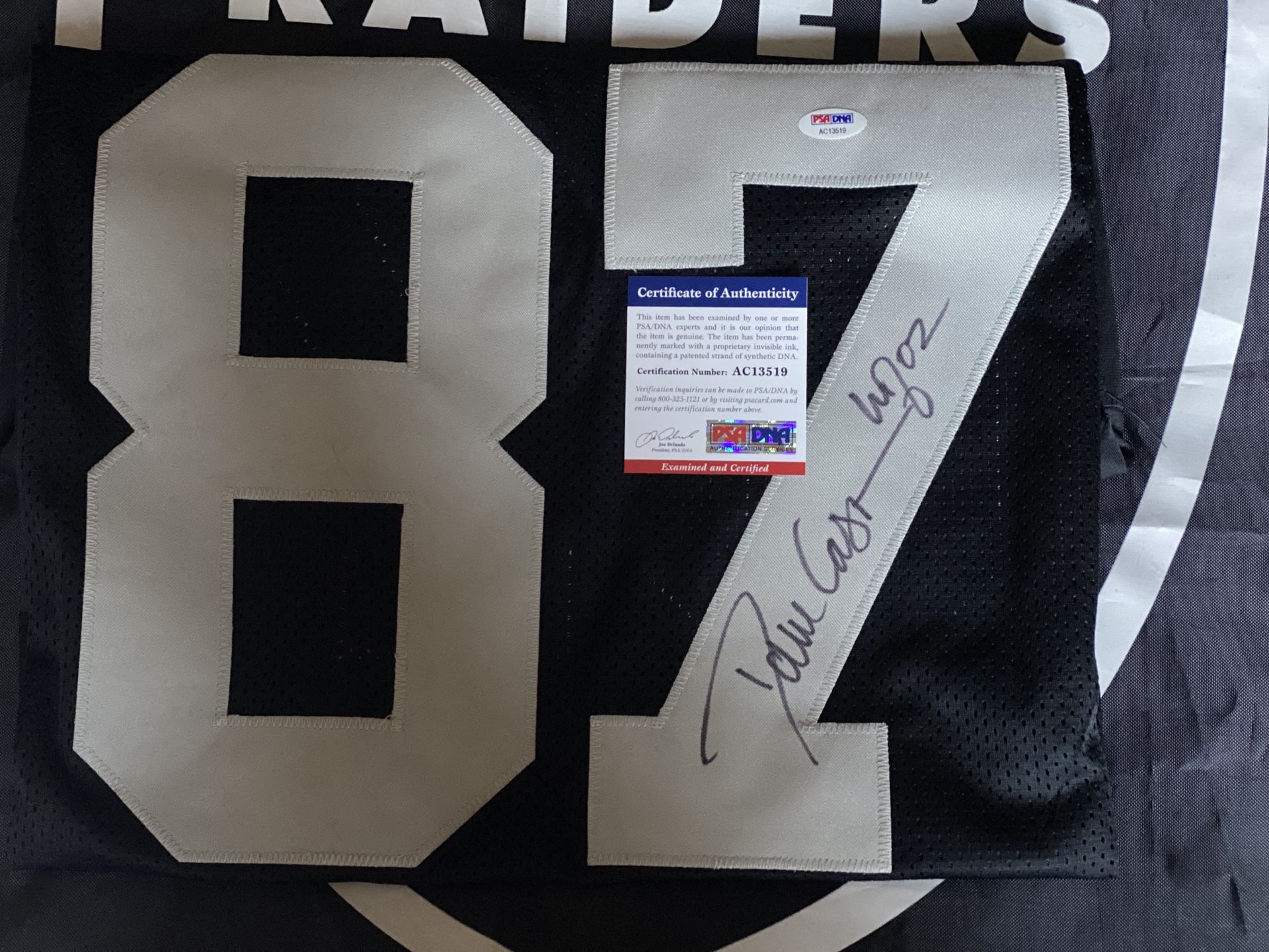 Dave “Ghost” Casper autograph jersey PSA/DNA certified