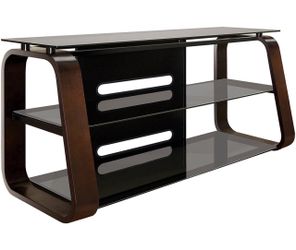 Bell'O Dynamic Curved Wood Audio/Video System Versatile Home TV Stand, Espresso