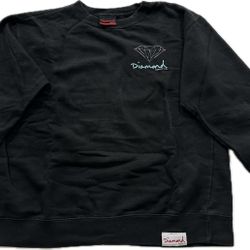 Diamond Supply Co Womens Black Crewneck Sweatshirt Medium