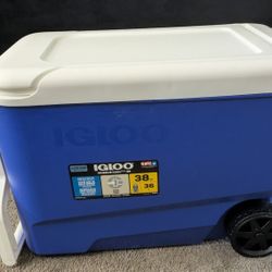 Brand New Igloo Cooler With Wheels 38 quarts 