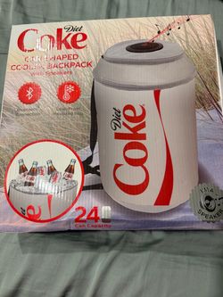 Diet Coke Can Shaped Cooler Backpack with Speakers