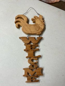 Wood hanging home decor