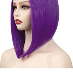 Purple Wig Short Bob Wigs Purple Wigs for Women Colored Wig Synthetic Wig