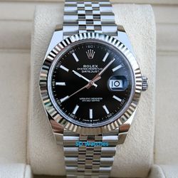 ROLEX 126334 DATEJUST 41MM WATCH BLACK DIAL NIB - T7901