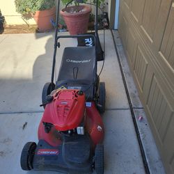 Tro.\n Y built south propelled 6 and a 1/2 horsepower bridges, strength, gas engine, lawn mower. Runs good.