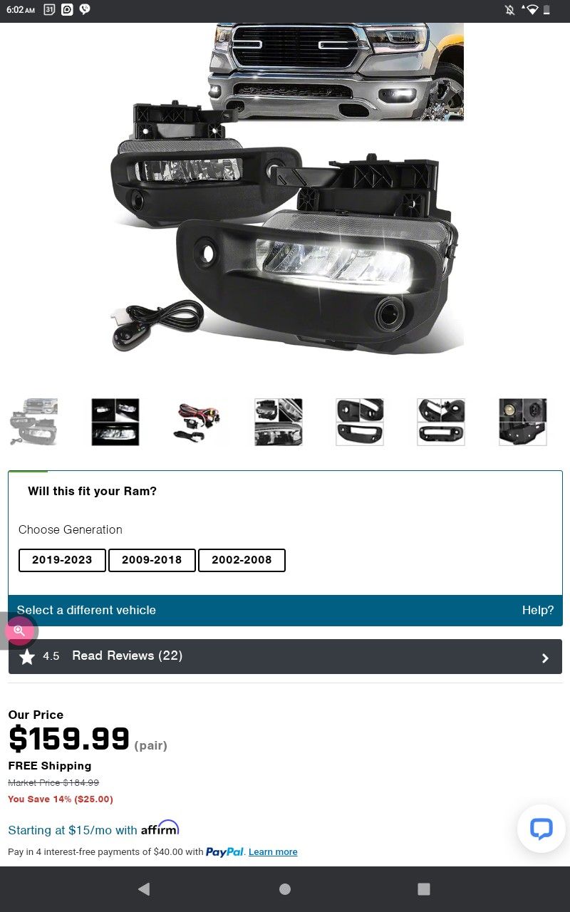 Ram Led Fog Light Kit