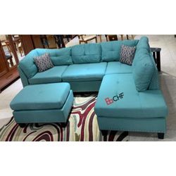 Modern sectional sofa with ottoman 