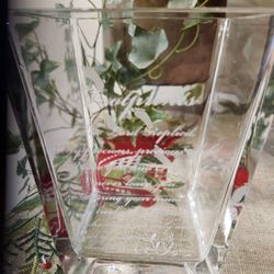 Footprints in the Sand Christian Poem -  Glass Vase

