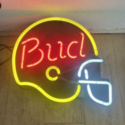Bud Neon Light Football Helmet 