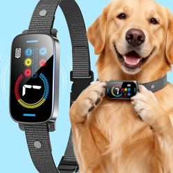 Automatic Ultrasonic Bark Collar for Large Medium Small Dogs, Humane Fast & Gentle Anti Bark Collar with Beep & Vibration, Smart Barking Collar