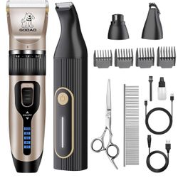 Dog Clippers for Grooming for Heavy Thick Hair&Coats,Low Noise Dog Hair Trimmer,Rechargeable Cordless Pet Shaver, Dog Grooming Kit with Paw Trimmer Na