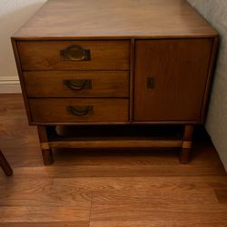 Vintage Teak Wood Square Cabinet 