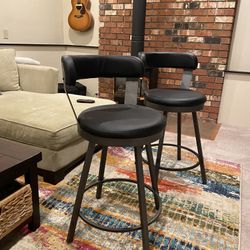 2 Black Barstools