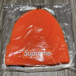 Supreme New Era Box Logo Beanie FW24 Orange