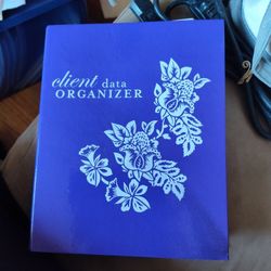 Nail Tech Purple Client Data Organizer  3-Ring Binder A-Z Dividers 13.5 x 11 NWT