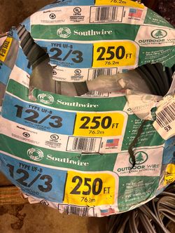 Southwire Type UF-B 12/3 Gray Solid CU UF-B W/G Wire 240 ft new
