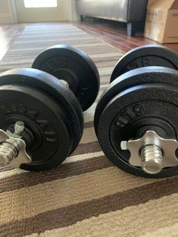 60 lbs . Adjustable Dumbbells 30 lbs each