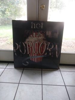 Fun Retro Popcorn Wall Art