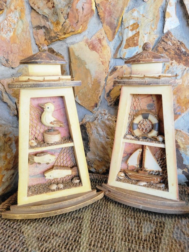 Wioden Light House Decor - 2 Available