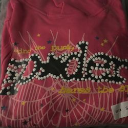 Black On Pink Spider Hoodie
