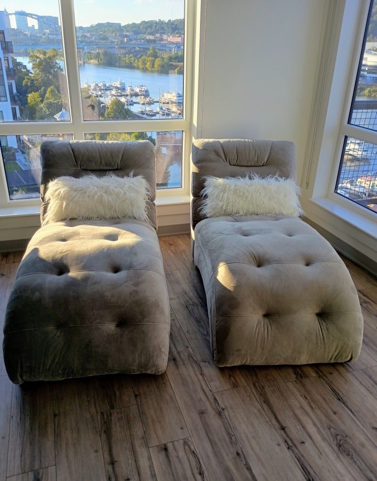 Silver Cordelle Chaises from Value City Furniture