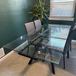 Glass Top Table 