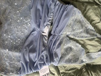 ASOS sequin set in baby blue