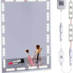 New Led Vanity Lights, Hollywood Lights 4-FQ Makeup Strip Lights Vanity Mirror Lights Kit 9.8FT Makeup Lights Stick on Touch Dimmer, $20 Or Best Offer