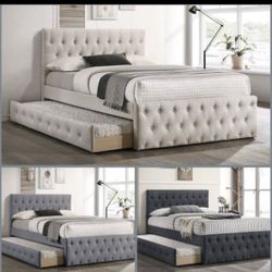 Full Bed With Trundle Twin Not Including Mattress 