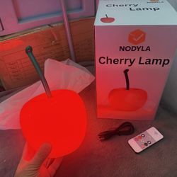 Cherry Lamp LED Light Table & Tree Design Desk for Nightstand Small Bedside with Lampshade for Bedroom & Living Room & Cherry Light Accents, lamparas 