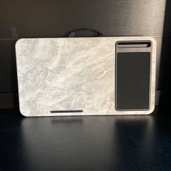White & Gray Marble Lap Desk