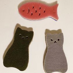 Cat & Fish Sponges 3 *New