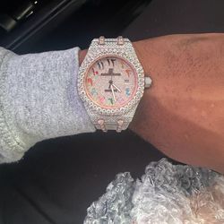 Ap bust down moissanite watch