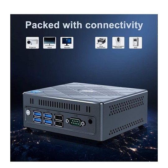 GUZILA Fanless Mini PC with Intel Core i5-5257U (Up to 3.1 GHz) & Windows 10 Pro,8GB RAM 128GB m-SATA SSD Mini Desktop Computer Support 2.4G/5.0G WiFi