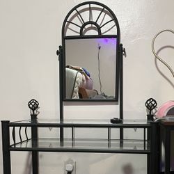 Two-tier Glass And Metal Vanity