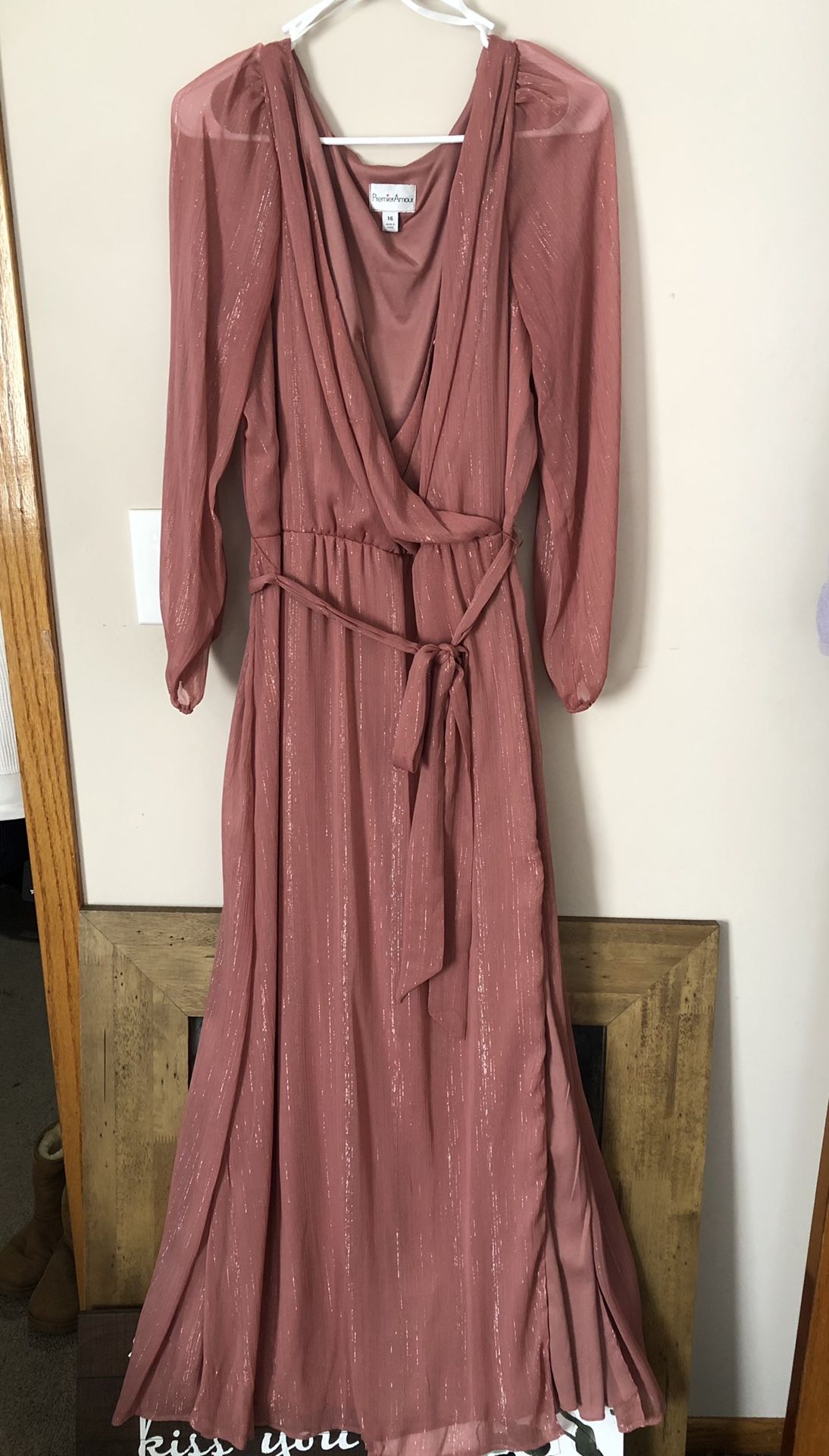 Size 16 Rose Gold Pink Dress