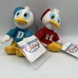 Vintage Disney Duck Tales  Huey & Dewy Mini  Stuffed Bean Bag  Characters From 1990