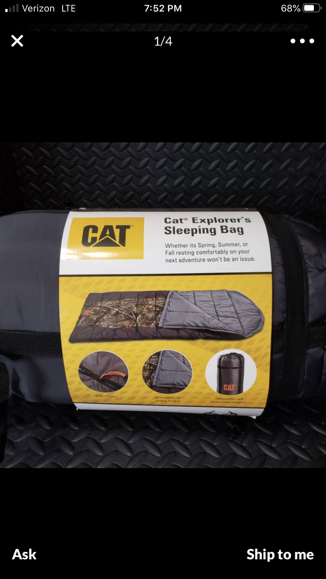 CAT realtree sleeping bag