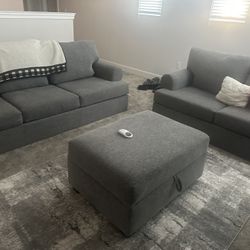 Sofa, Loveseat, And Ottoman Like New