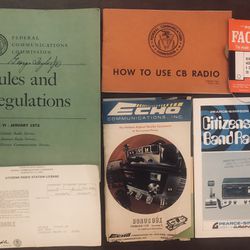6 Piece Vintage CB Radio Rules-Sale Brochure-License-+++ 1970s GC