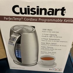 Cuisinart 1.7-Liter Stainless Steel Cordless Electric Kettle with 6 Preset Temperatures