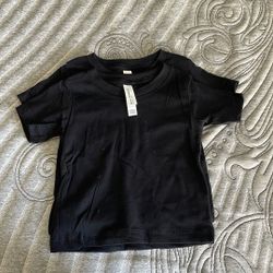 Set of 2 Black T-Shirts for 12-18 Month Baby