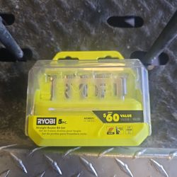 Ryobi 5 Pc Straight Router Bit Set