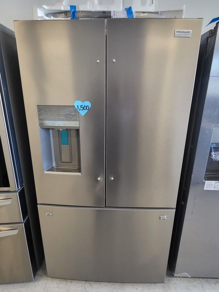 Stainless Steel French Door Refrigerator New Scratch And Dent And New Open Box With 6months Warranty From $1,250 Up To $1,799