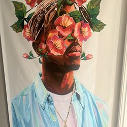 Kendrick Lamar & Tupac Large Flower Canvas’