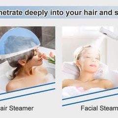 New 2 in 1 Portable Face Steamer and Hair Steamer, Ozone Steamer Humidifier, Vaporizador Facial Stea