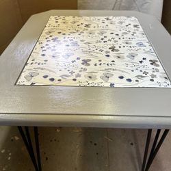 Refurbished End Table With Hairpin Legs